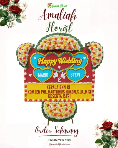 Karangan Papan Bunga Pernikahan di Cilongsong